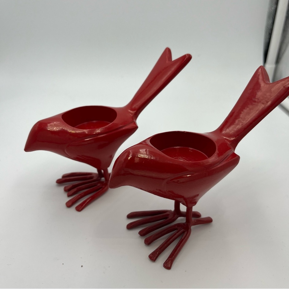 Red Metal Tealight holders